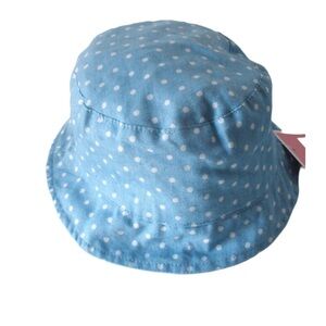 NWT Circo Toddler Girls Blue White Polka Dot Bucket Fashion Sun Hat  2-5T